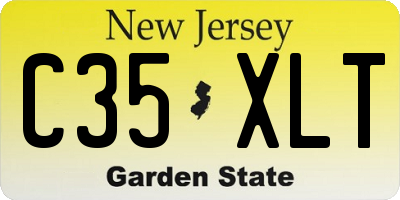 NJ license plate C35XLT