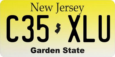 NJ license plate C35XLU