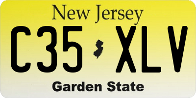 NJ license plate C35XLV