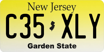 NJ license plate C35XLY