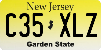 NJ license plate C35XLZ