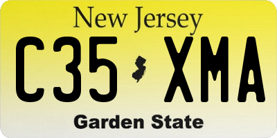NJ license plate C35XMA