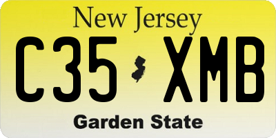 NJ license plate C35XMB