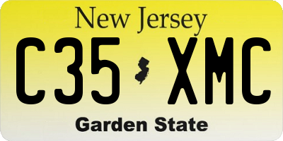 NJ license plate C35XMC