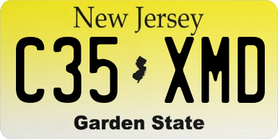 NJ license plate C35XMD
