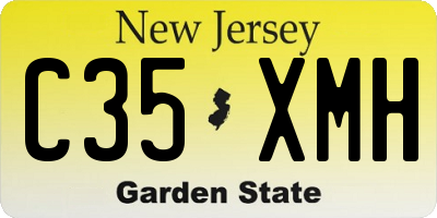 NJ license plate C35XMH