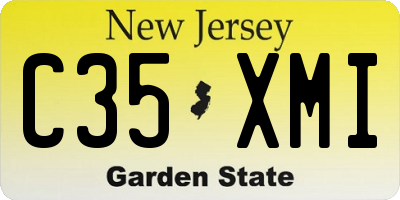 NJ license plate C35XMI