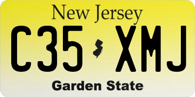 NJ license plate C35XMJ