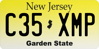 NJ license plate C35XMP