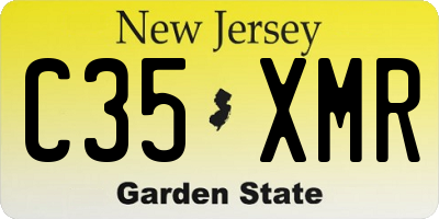 NJ license plate C35XMR