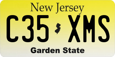 NJ license plate C35XMS
