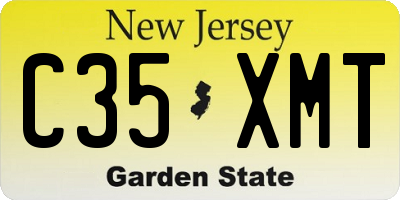 NJ license plate C35XMT