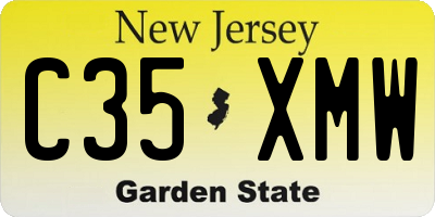 NJ license plate C35XMW