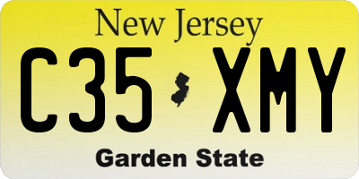NJ license plate C35XMY