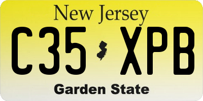 NJ license plate C35XPB