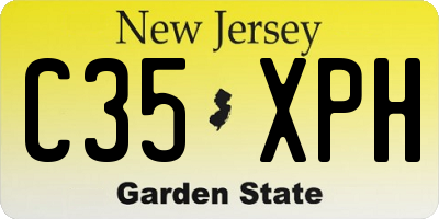 NJ license plate C35XPH