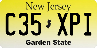 NJ license plate C35XPI