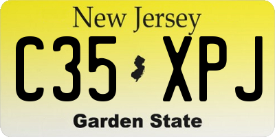 NJ license plate C35XPJ