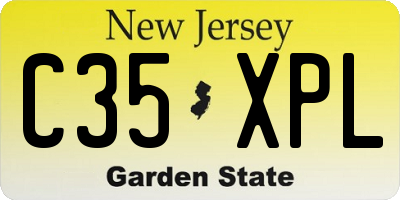 NJ license plate C35XPL