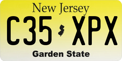 NJ license plate C35XPX