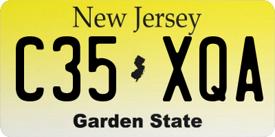 NJ license plate C35XQA