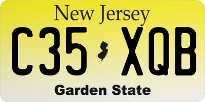 NJ license plate C35XQB