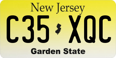 NJ license plate C35XQC