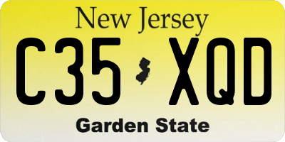 NJ license plate C35XQD