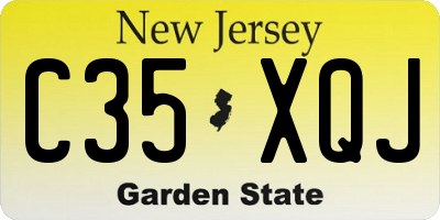 NJ license plate C35XQJ