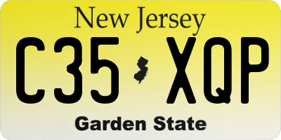 NJ license plate C35XQP