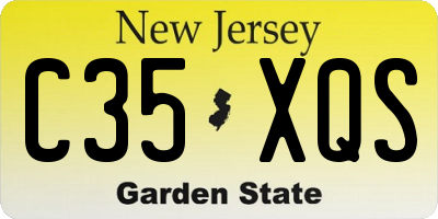 NJ license plate C35XQS