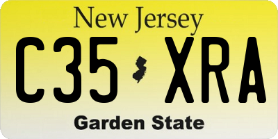 NJ license plate C35XRA