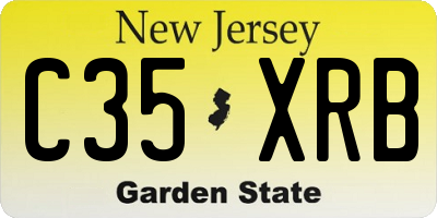 NJ license plate C35XRB