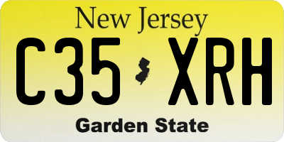 NJ license plate C35XRH