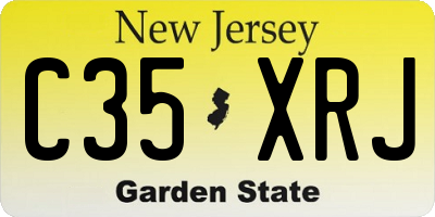 NJ license plate C35XRJ