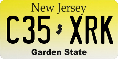 NJ license plate C35XRK