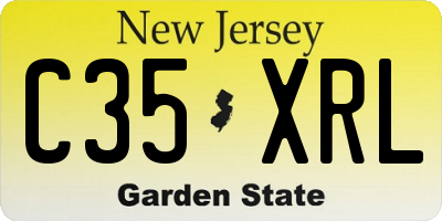 NJ license plate C35XRL