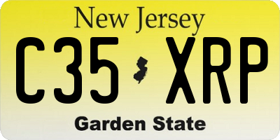 NJ license plate C35XRP