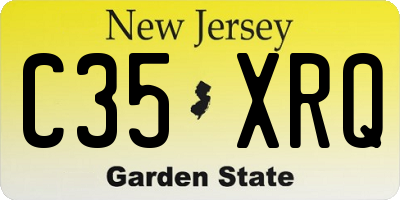 NJ license plate C35XRQ