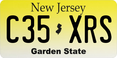 NJ license plate C35XRS