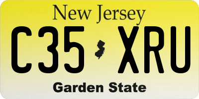 NJ license plate C35XRU