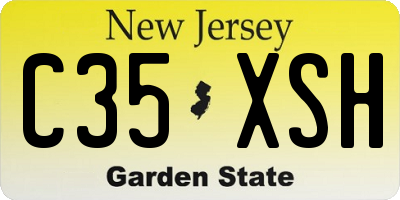 NJ license plate C35XSH