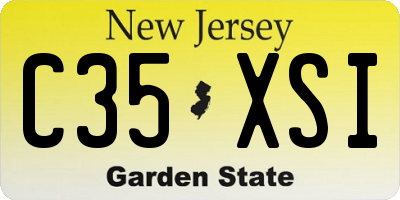 NJ license plate C35XSI