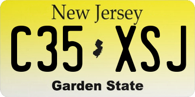 NJ license plate C35XSJ