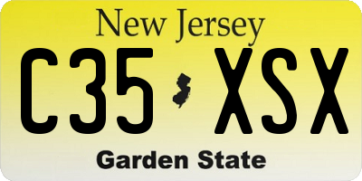 NJ license plate C35XSX