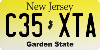 NJ license plate C35XTA