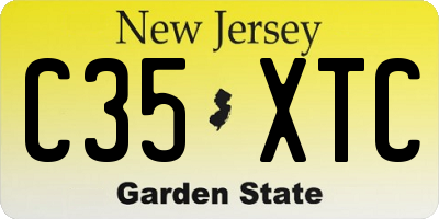 NJ license plate C35XTC