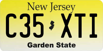 NJ license plate C35XTI