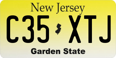 NJ license plate C35XTJ