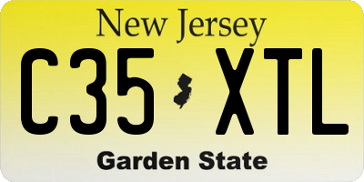 NJ license plate C35XTL